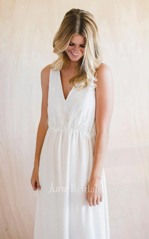 Classic V Neck Wedding Gown Weddig Dress