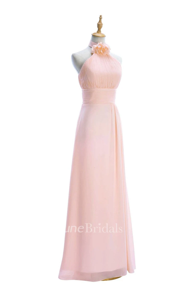 One-shoulder Sweetheart Long Empire Dress With Side Slit