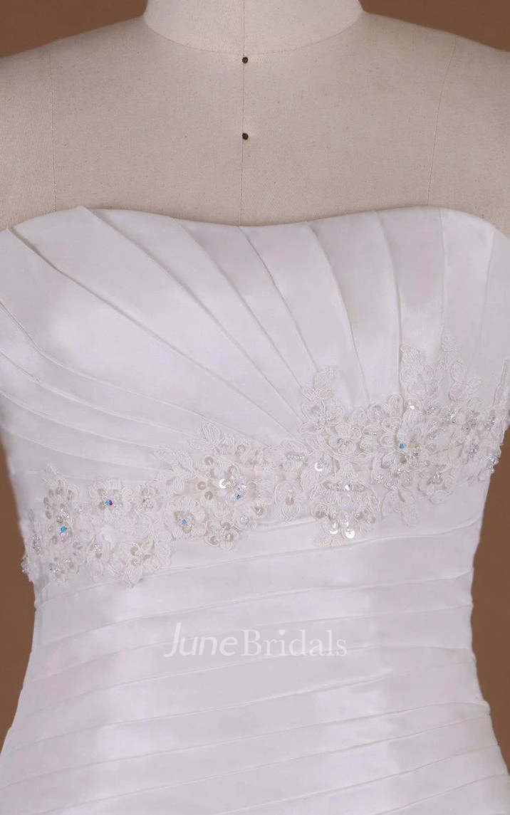 Trumpet Tulle Lace Satin Dress With Sequins Appliques