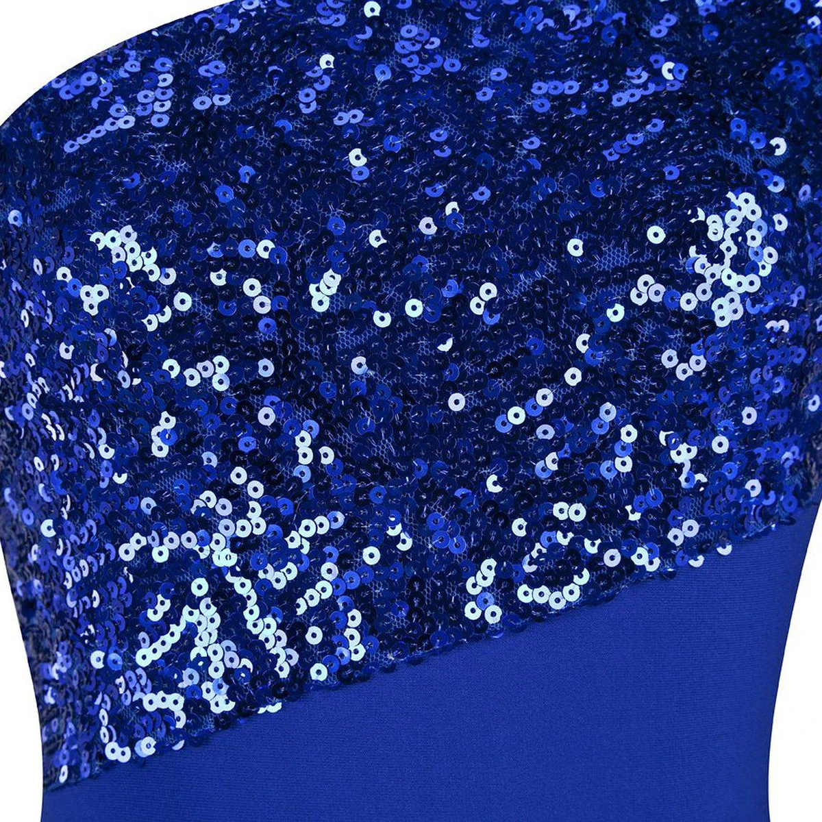 Stunning One-shoulder Chiffon Dress With Sequins