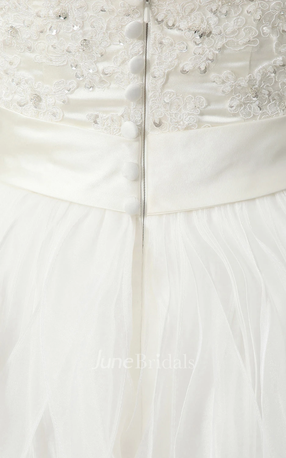 Short Sweetheart Sleeveless Dress With Flowers And Satin Sash