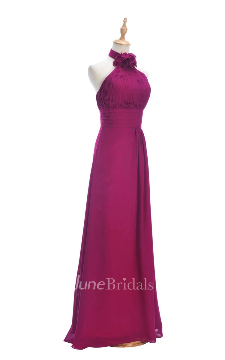 One-shoulder Sweetheart Long Empire Dress With Side Slit