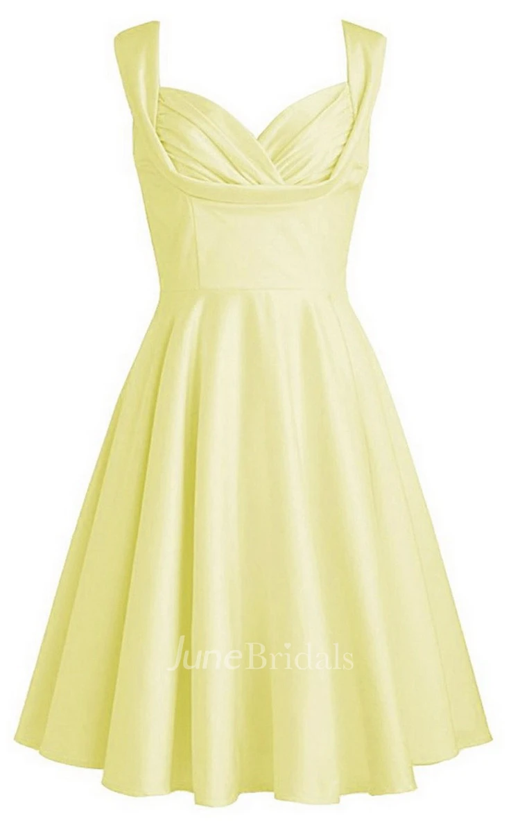 Sleeveless Sweetheart Short Ruffled Chiffon Dress