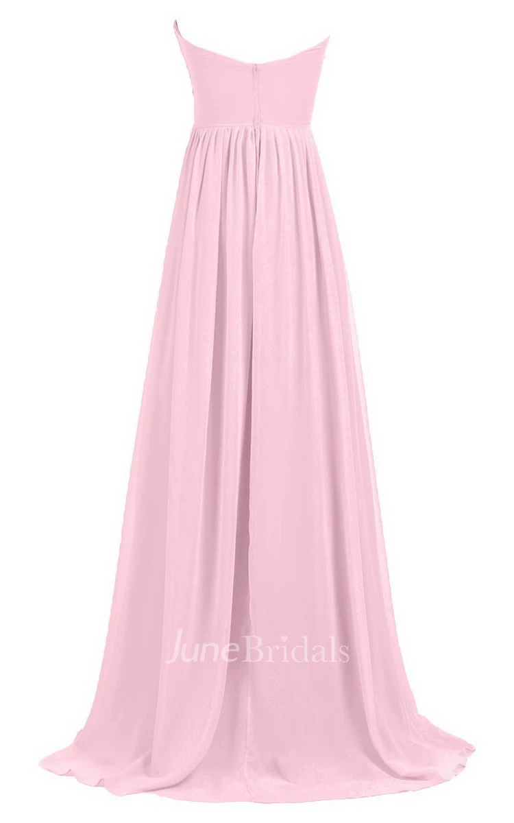 Sweetheart Empire Long Gown With Sequined Bodice