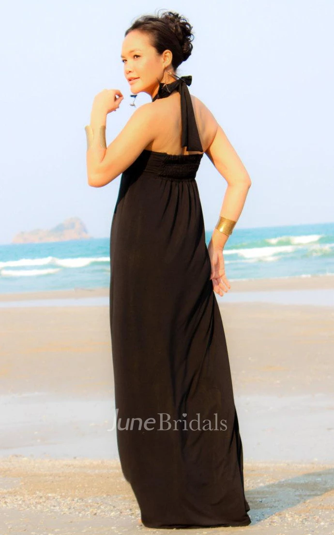 Pencil Floor-Length Sleeveless Dress With Straps