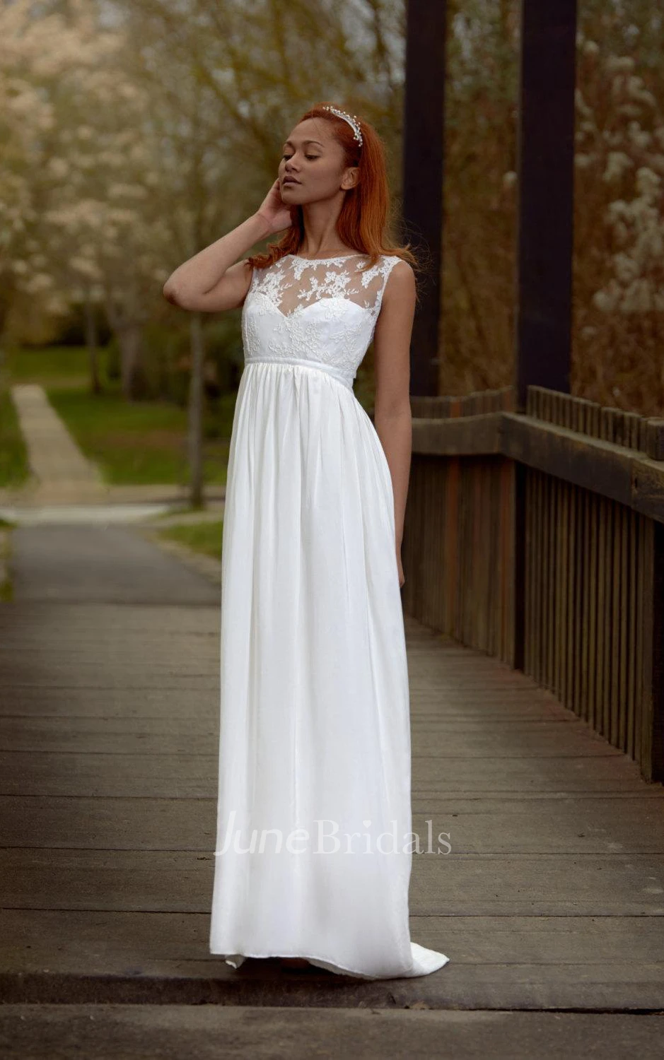 Wedding Size Empire And Halter Dress