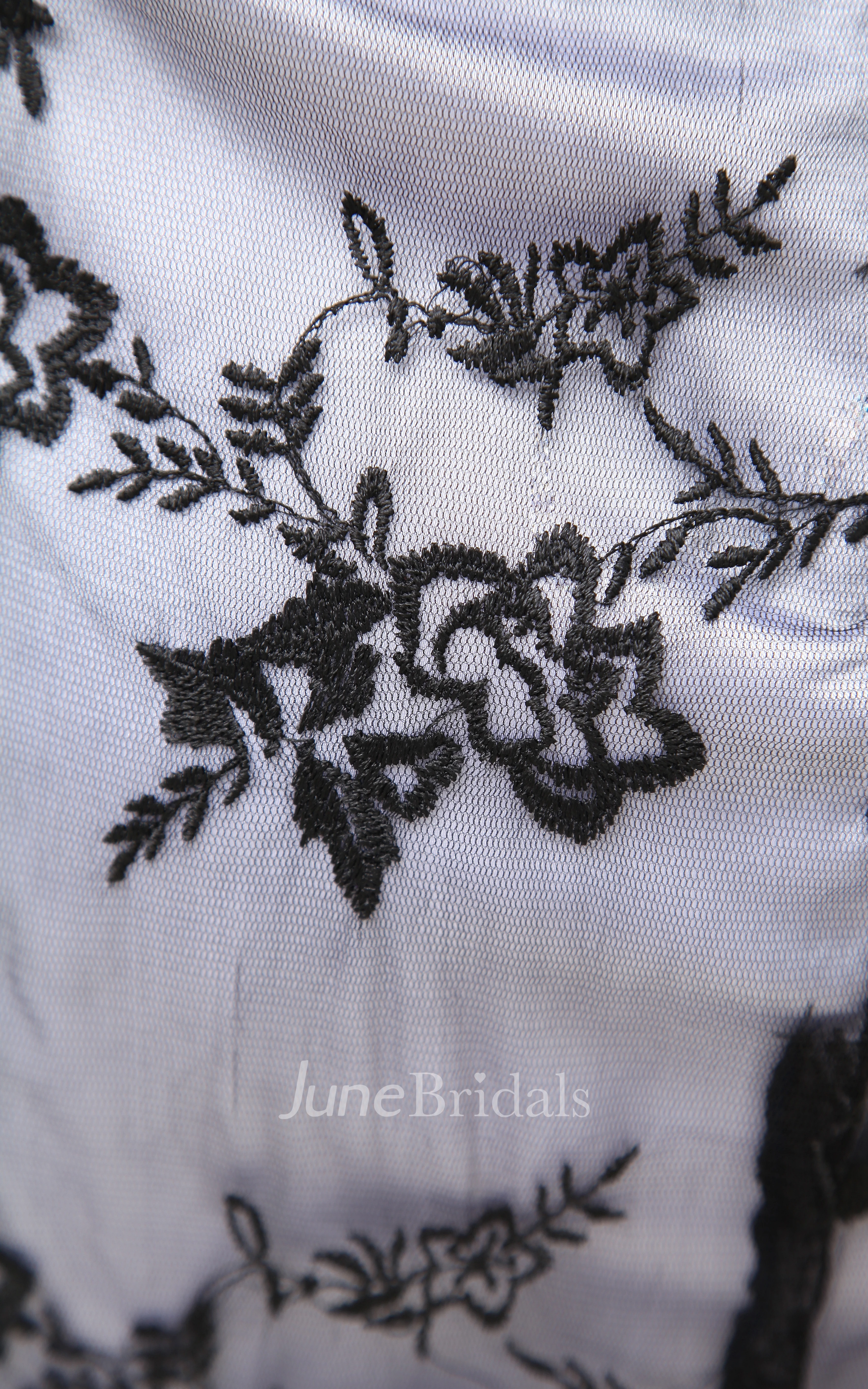 Off-The-Shoulder Embroidered Sheath Dress With Zipper Back