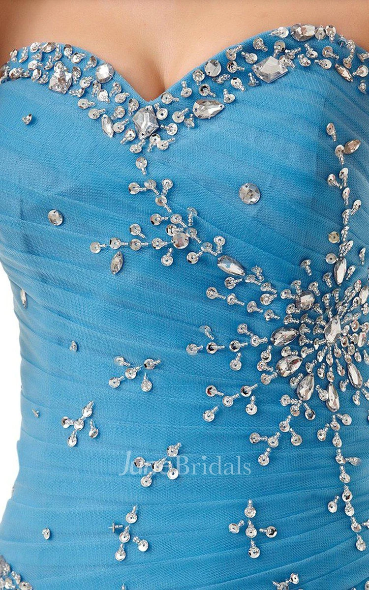 Sweetheart A-line Ballgown With Sequined Waistline