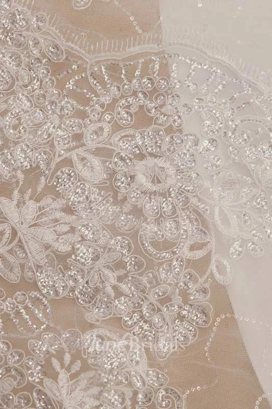 Sleeveless Sweetheart Neck Lace Ball Gown Dress With Beading