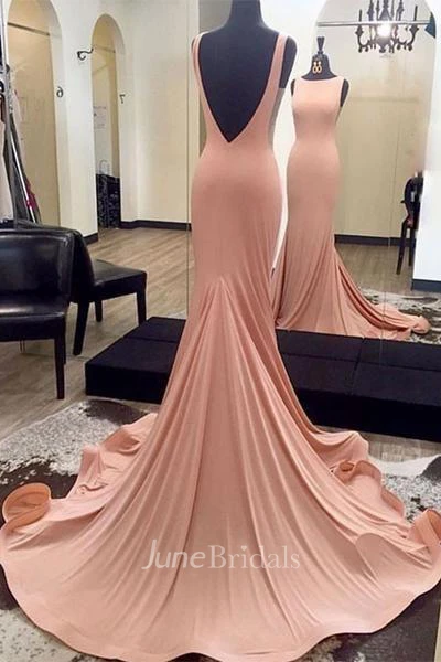 Mermaid Sexy Evening Prom Dress Long Backless Party Prom Dress