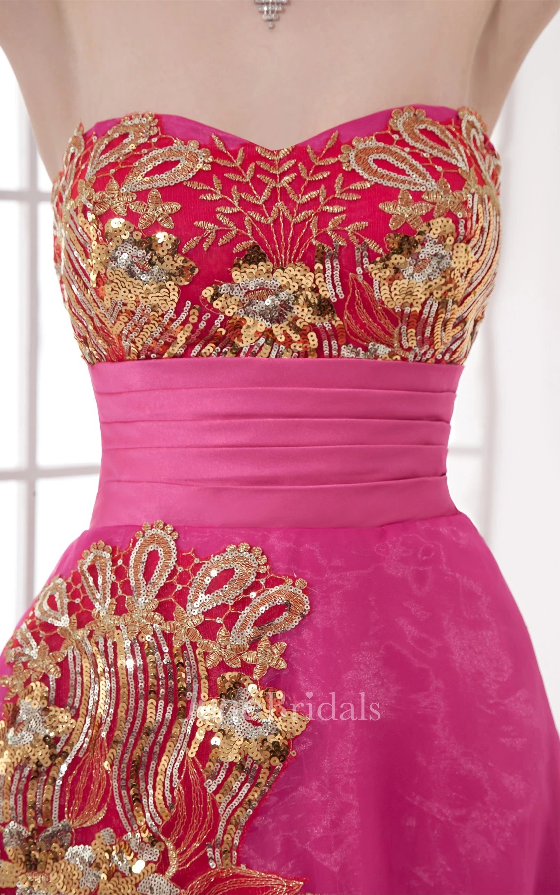 sweetheart maxi a-line dress with sequined embellishment