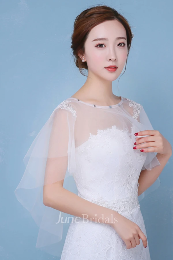 New Mesh Spring and Summer Diamond Lace Cape