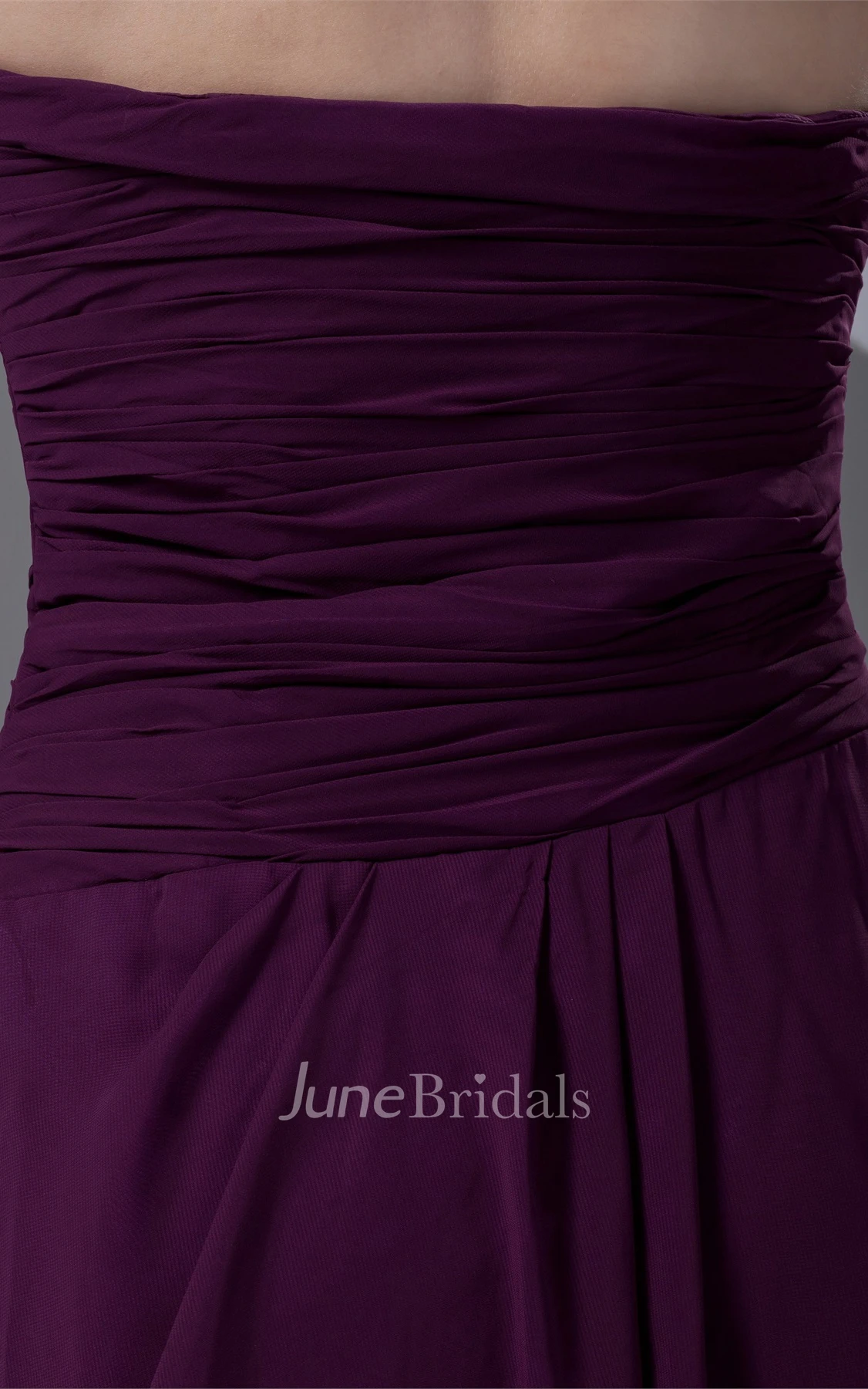 sweetheart floor-length criss-cross dress with draping