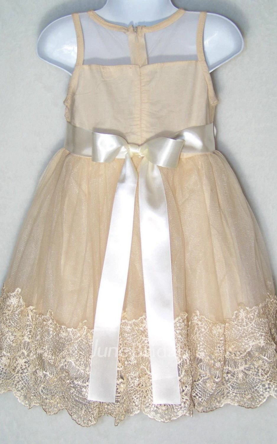 Sleeveless Pleated Lace Pageant Baby Girl Toddler Dress