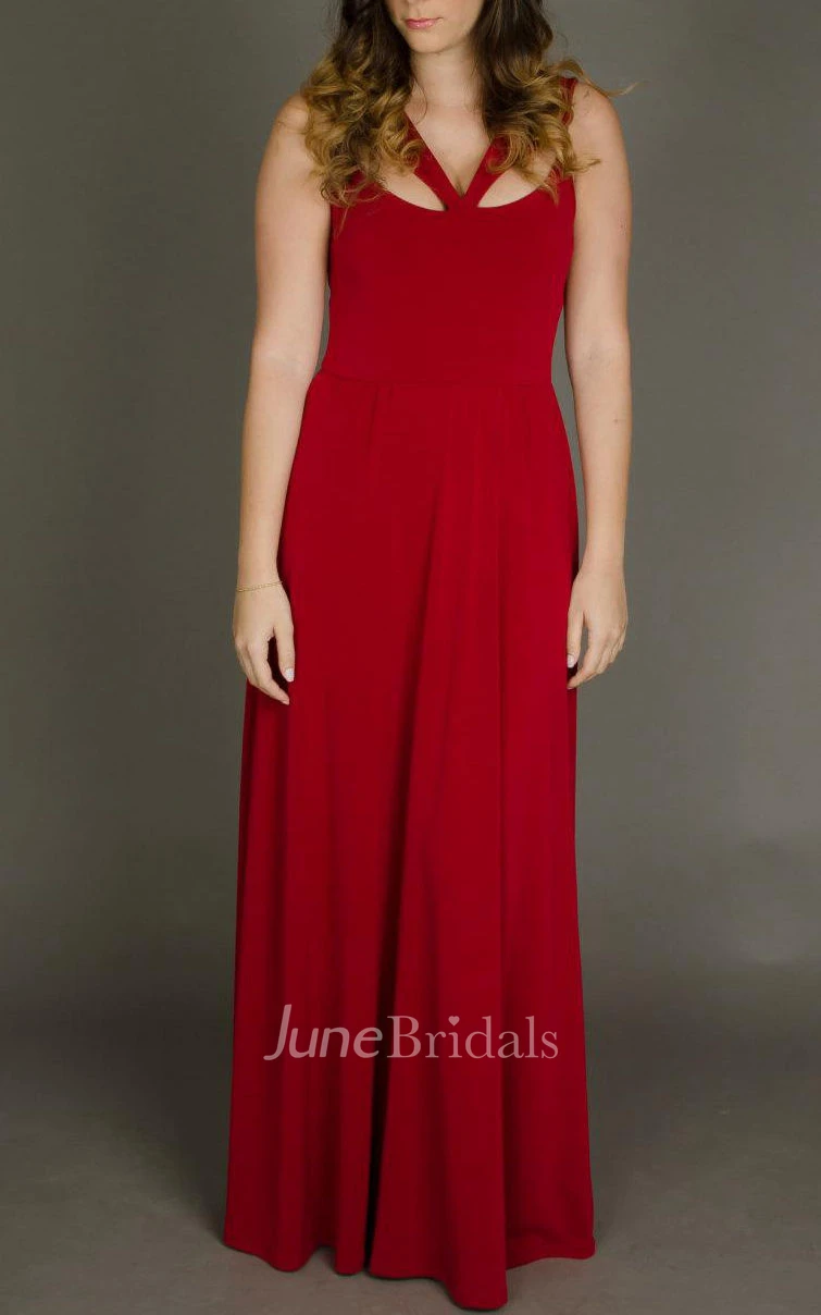 Floor-length Sleeveless Sleeve Dress