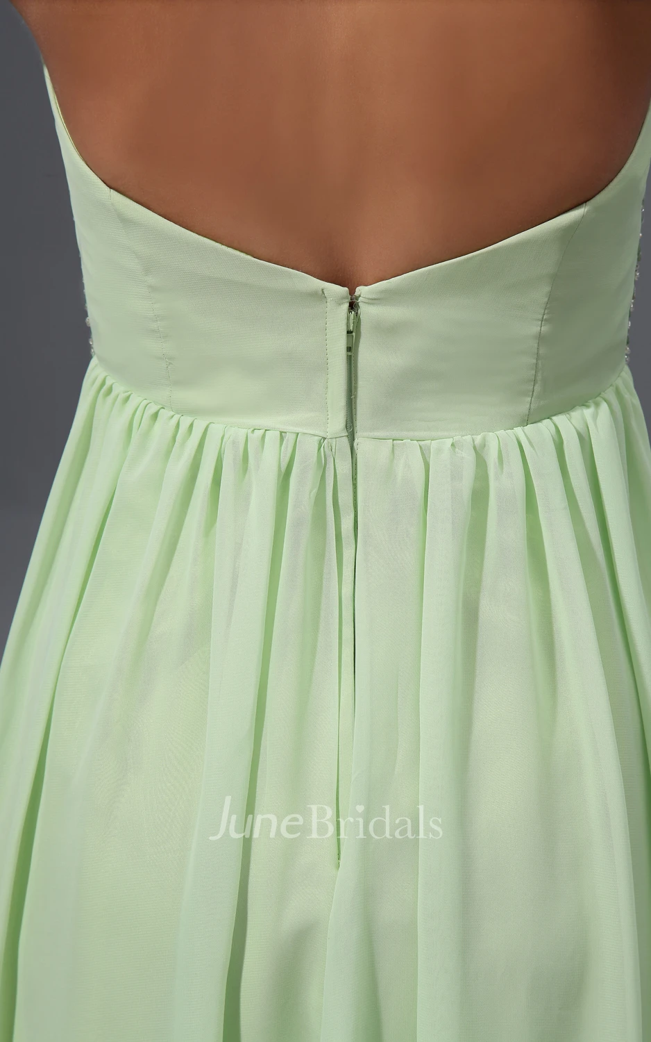 Empire Graceful A-Line Sweetheart Sleeveless Gown With Sequined Bodice