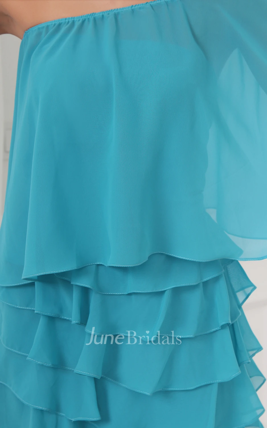 Magnificent Long Tiered Unique Sexy Chiffon Pleated Dress