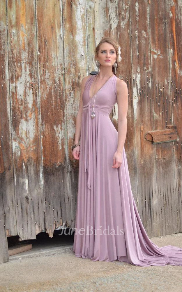 Halter Handmade Jersey Ballgown