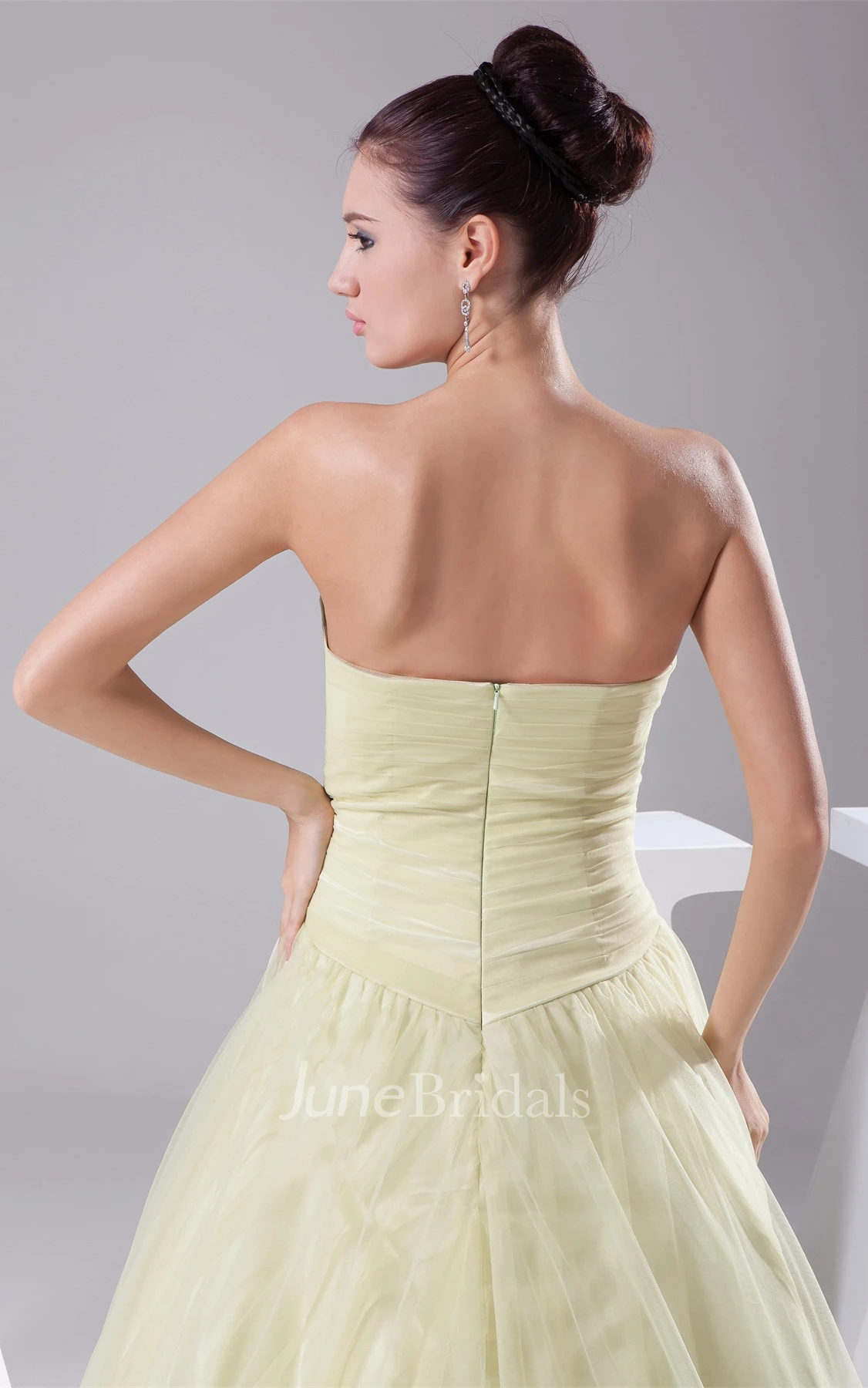 Sweetheart Tulle A-Line Ball Gown with Ruching and Pleats