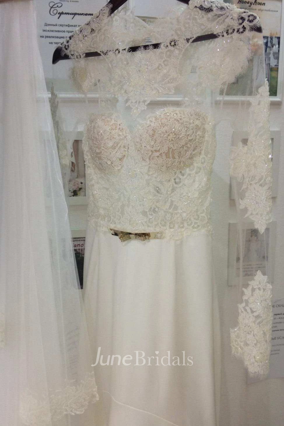 Mermaid Trumpet Long Sleeve Lace Wedding Dress