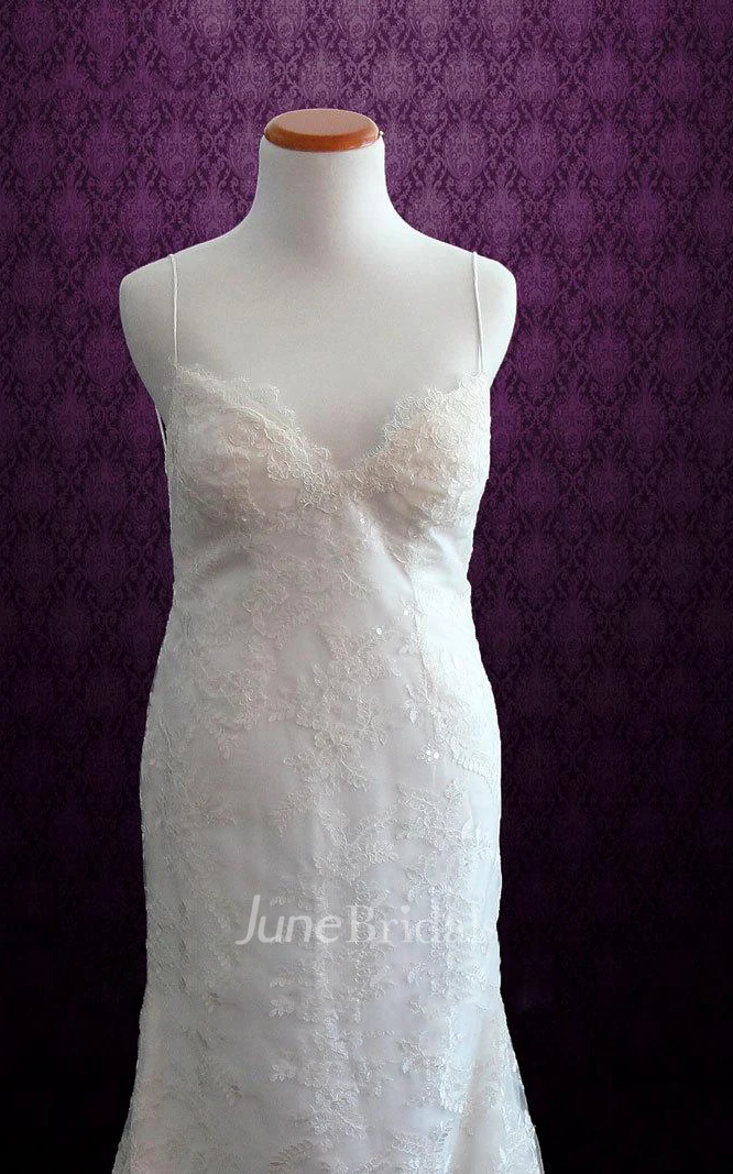 Simple Yet Sexy Sleek Lace Dress With Open Back