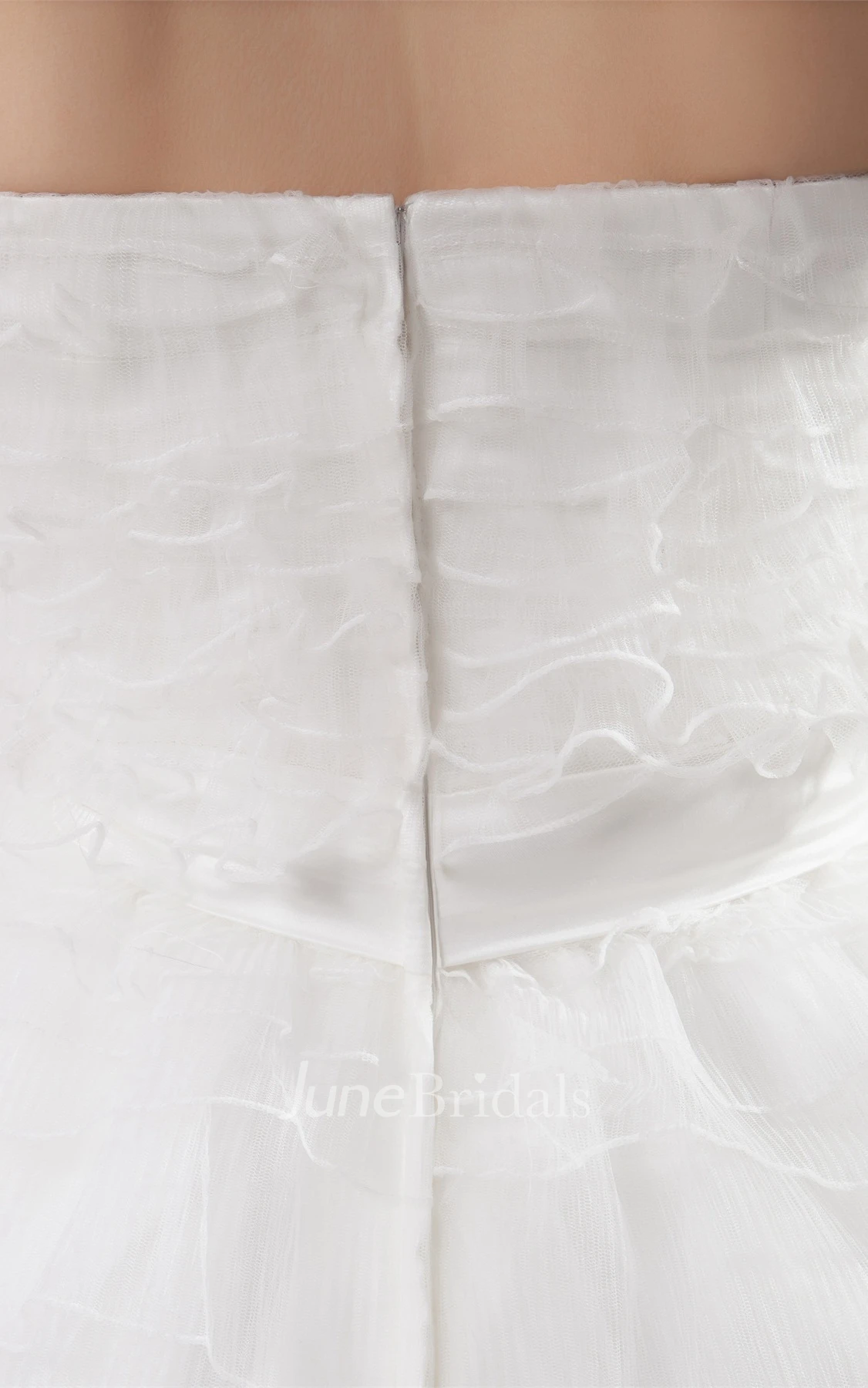 A-Line Tulle Strapless Ball Gown with Bow