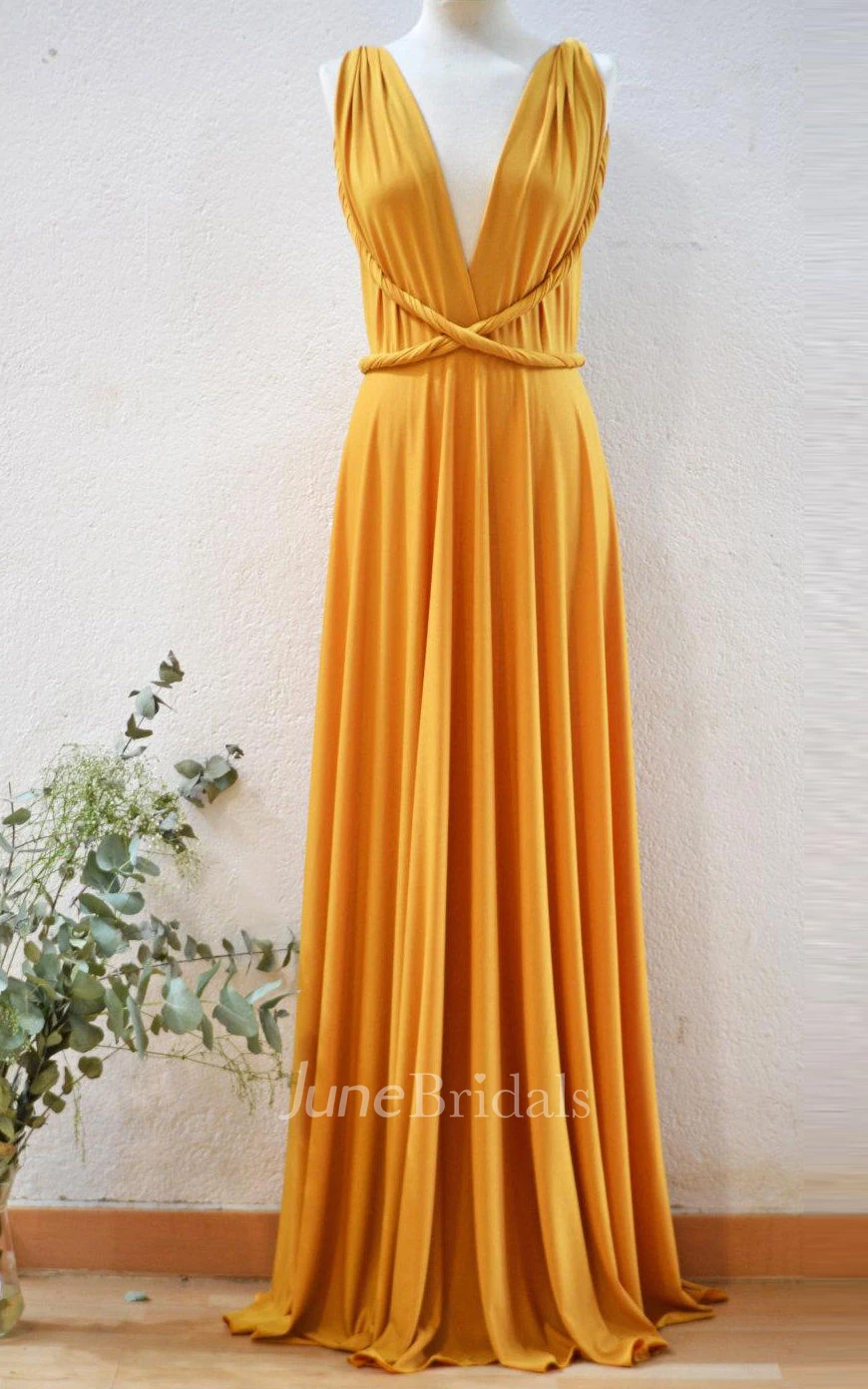 Short Sleeveless Wine Red Jersey&Satin Dress