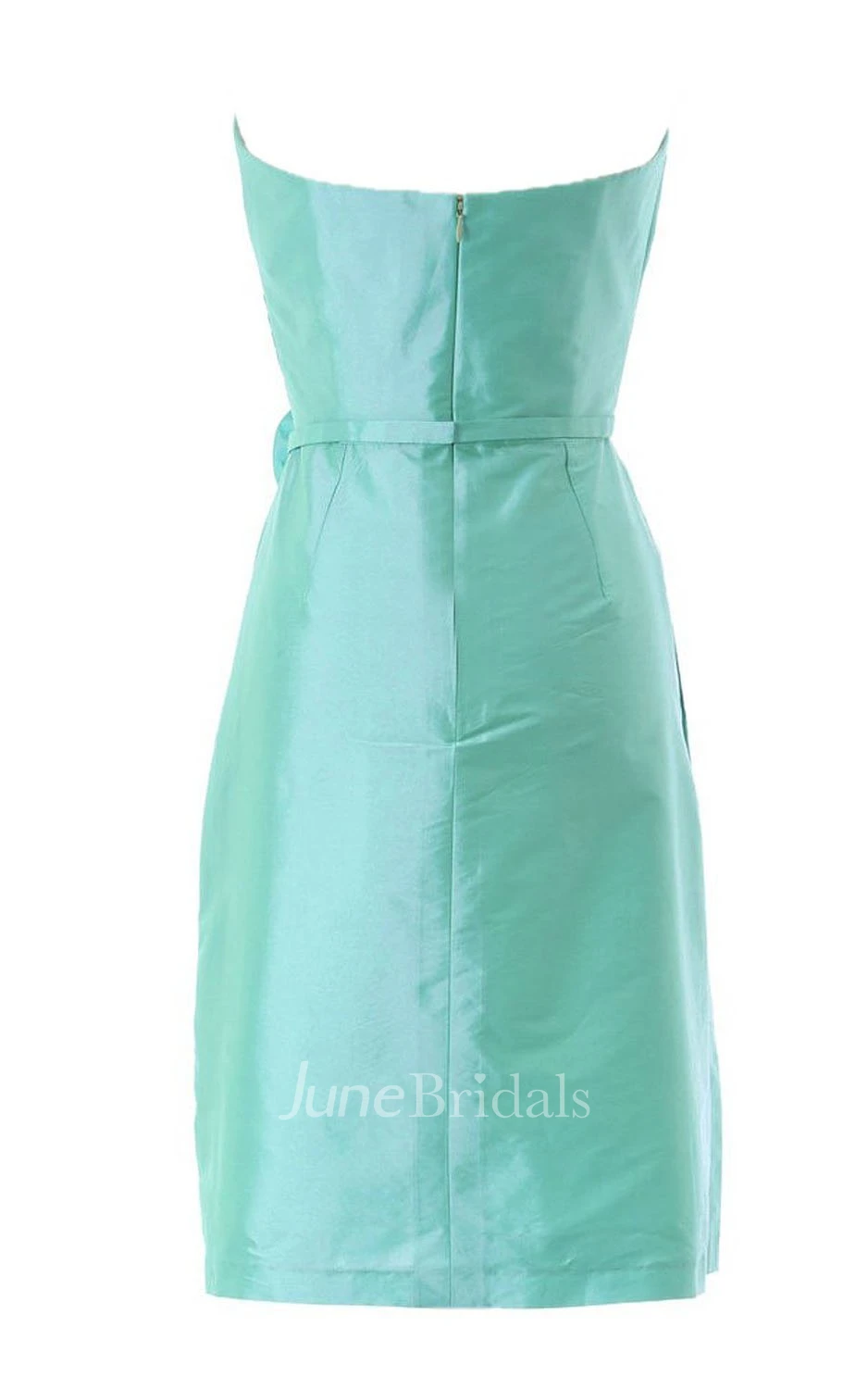 Sweetheart Asymmetrical Ruched Bodice Short Satin Dress