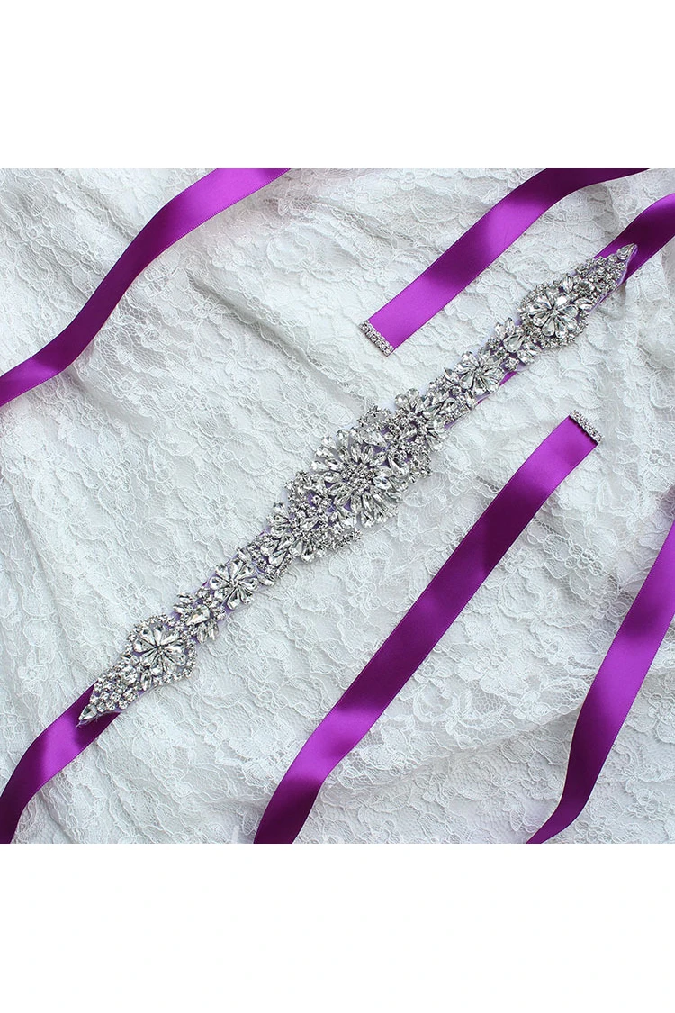 Fancy Beaded Satin Belt