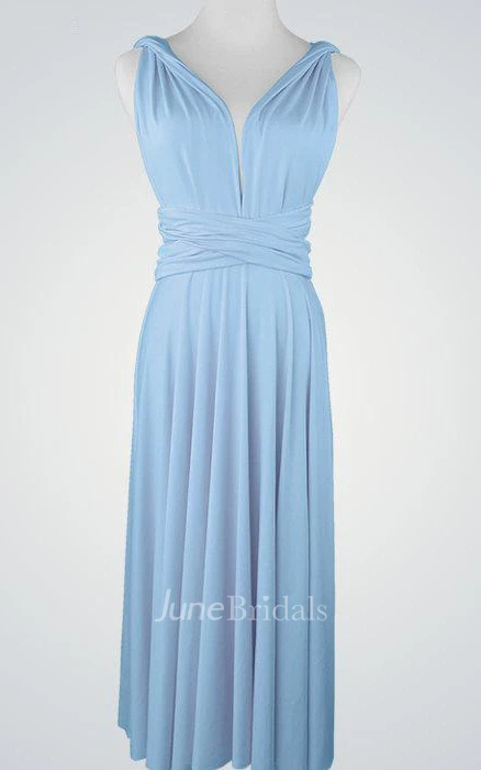 V-Neck Chiffon Pleated Dress With Straps