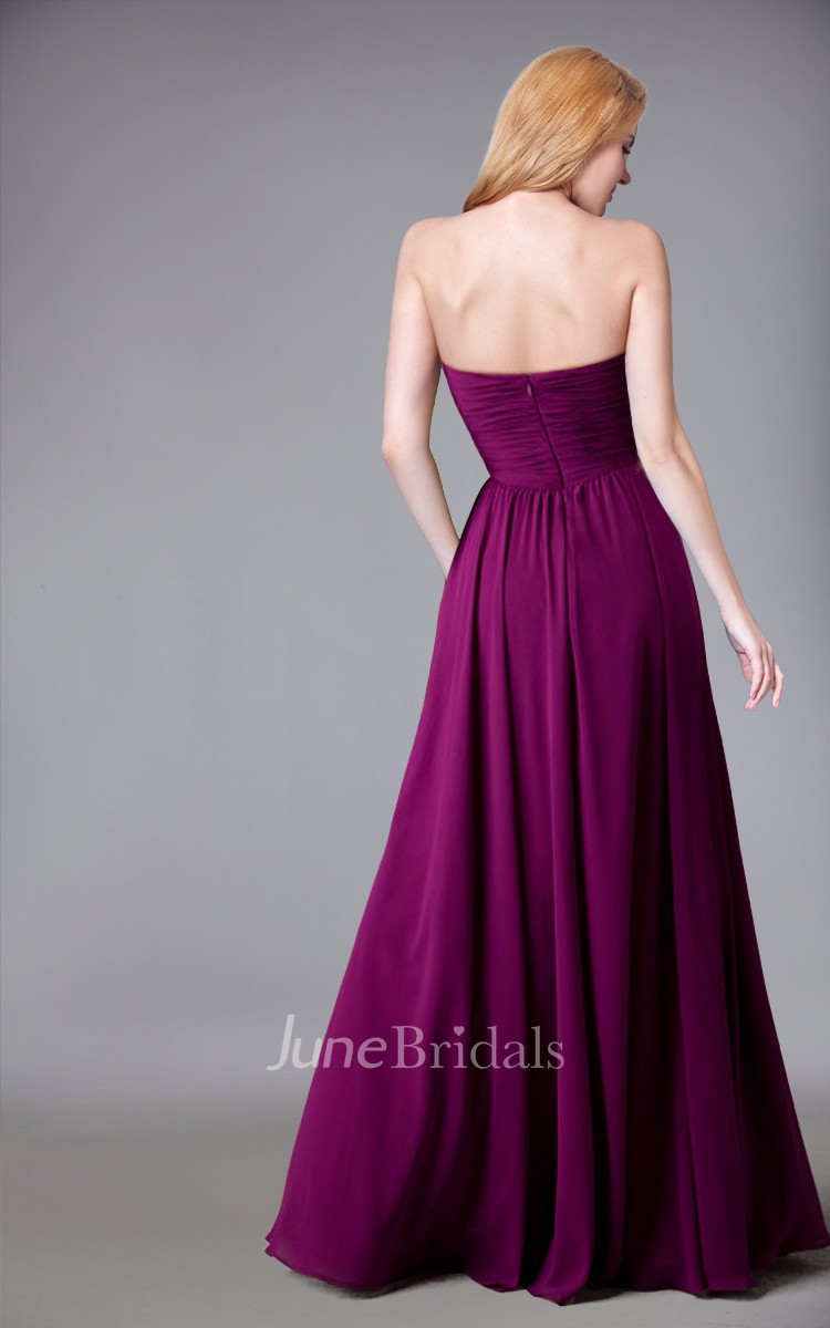 Sweetheart chiffon bridesmaid outlet dress