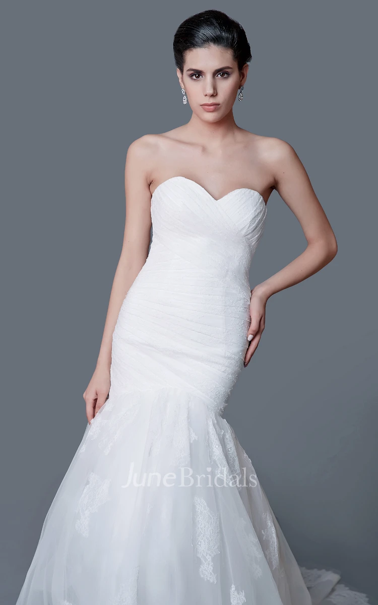 Charming Sweetheart Backless Mermaid Dress With Ruching