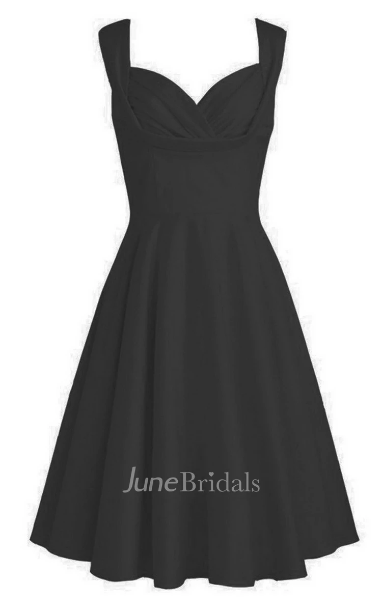 Sleeveless Sweetheart Short Ruffled Chiffon Dress