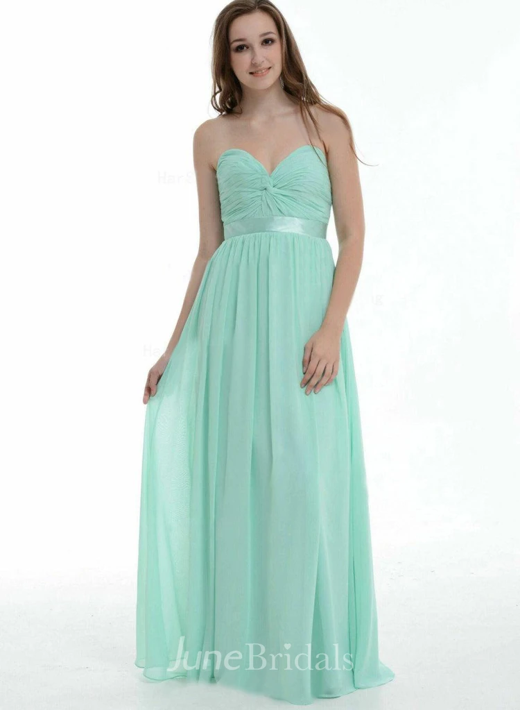 Princess Long Sweetheart Chiffon Party Dress