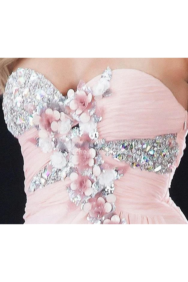 Elegant Sweetheart Sleeveless Tulle Wedding Dress With Flowers Beadings