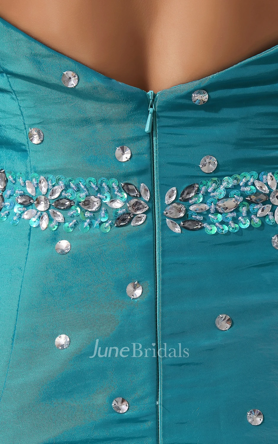 Strapless A-Line Princess Ball Gown With Crystal Detailing And Ruffles