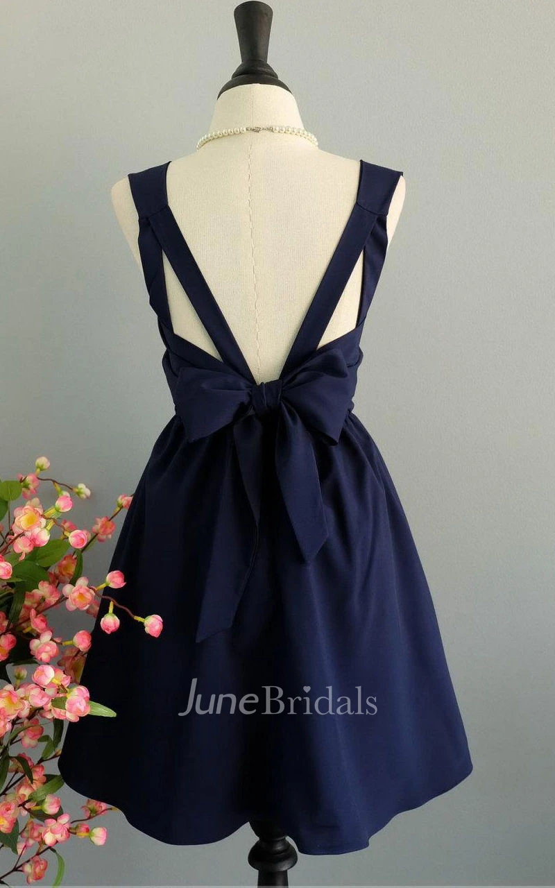 Backless Dress With Low-V Back