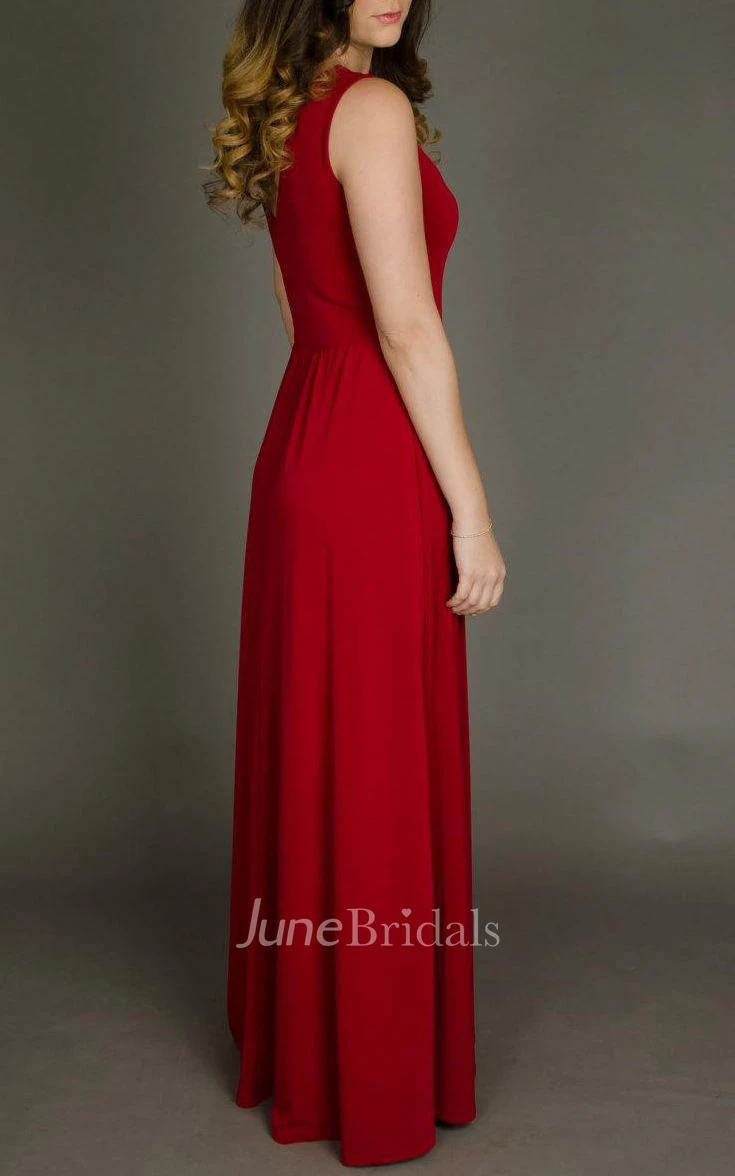 Floor-length Sleeveless Sleeve Dress
