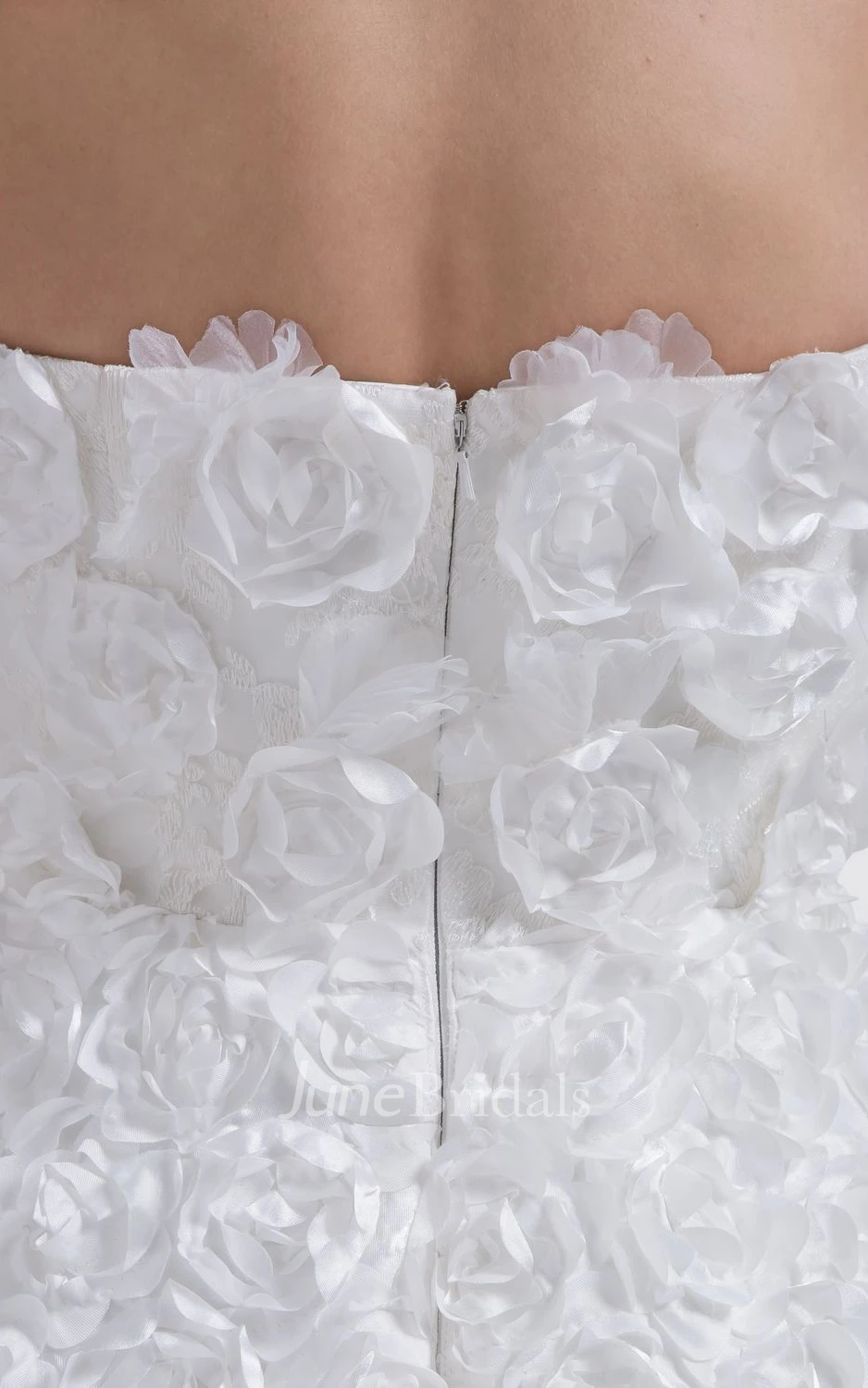 Floral Sweetheart A-Line Dress With Court Train