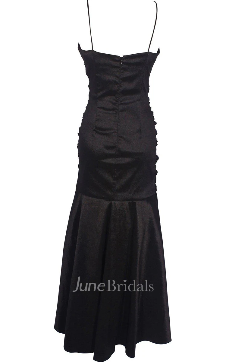 Sleeveless Trumpet Gown With Beadings and Pleats