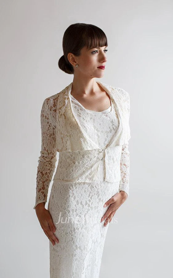 1930S Deco Wedding Gown Vintage Lace Wedding Dress