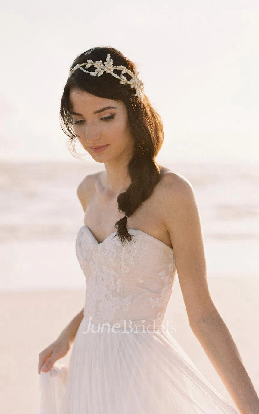 Chiffon Tulle Lace Organza Charmeuse Weddig Dress