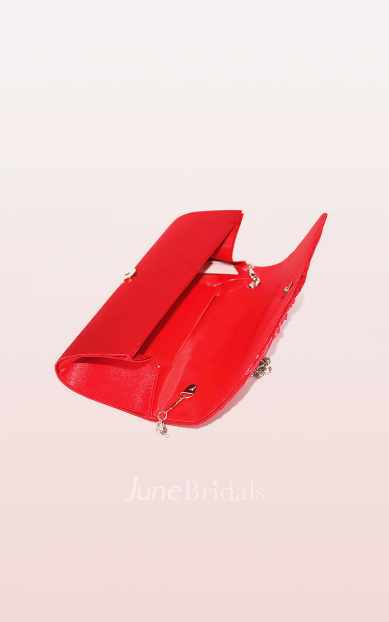 Ruching Rhinestone Handbag