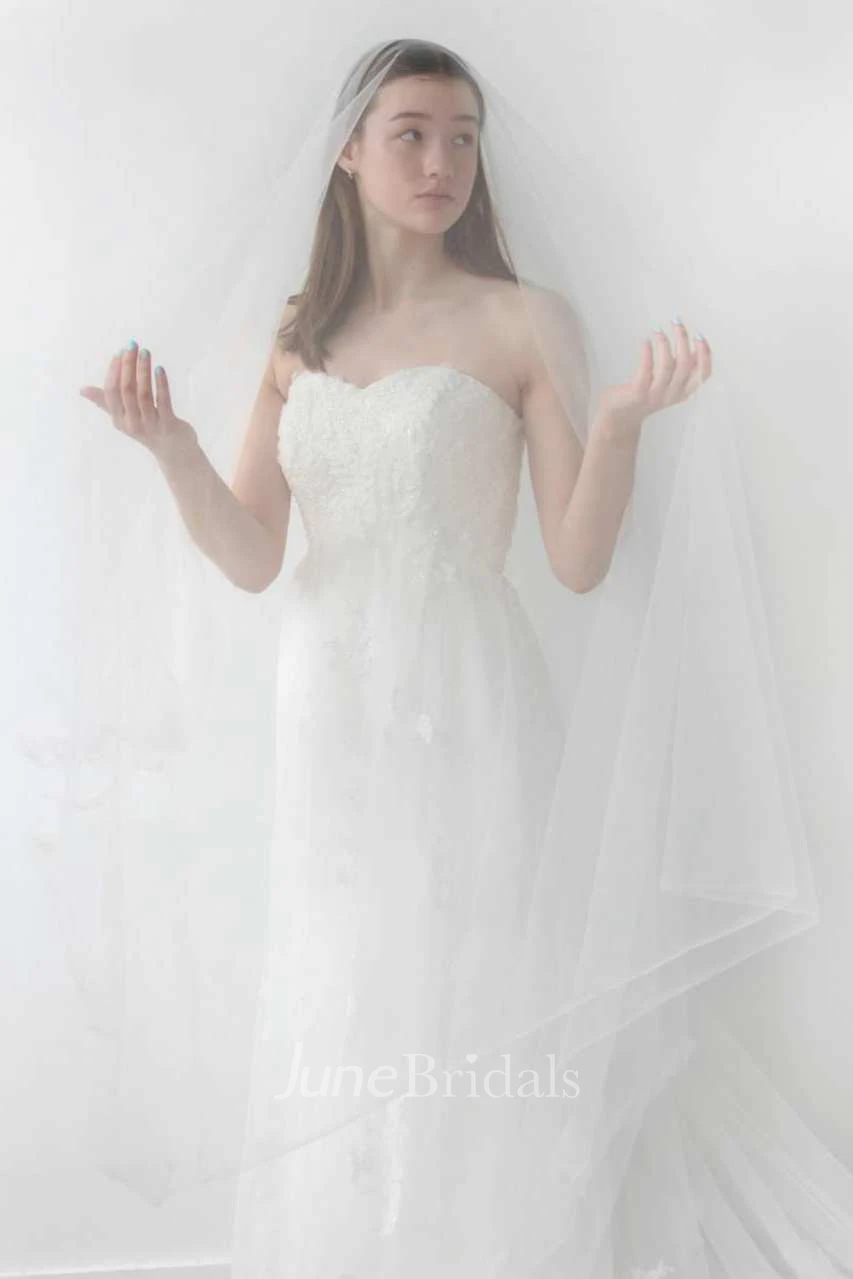 Empire Straps Empire Beaded Lace Wedding Dress