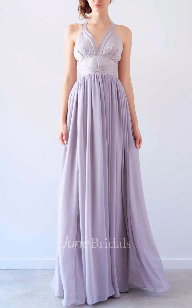 Beautiful Mocha Gown Halter Neck Gown Dress