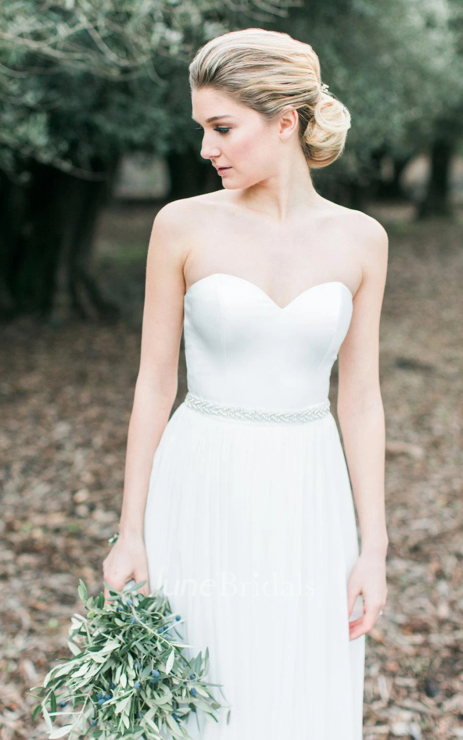 Elegant Long A-Line Chiffon Dress With Corset Top and Beading