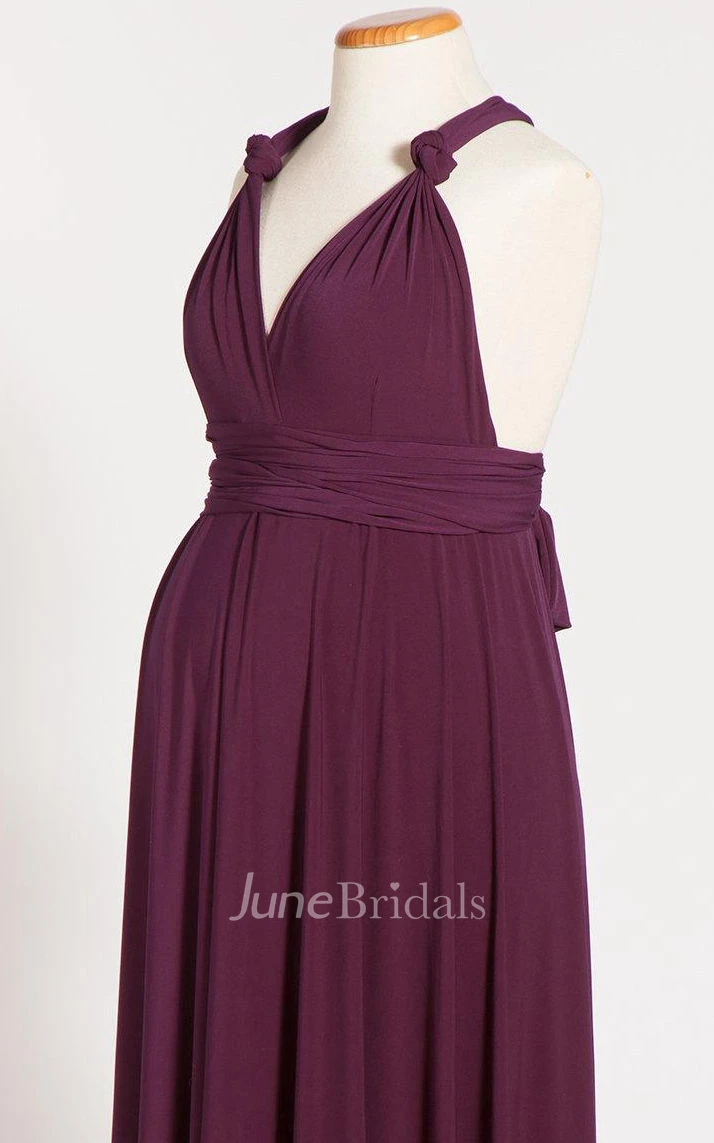 Purple Maternity Infinity Long Dress
