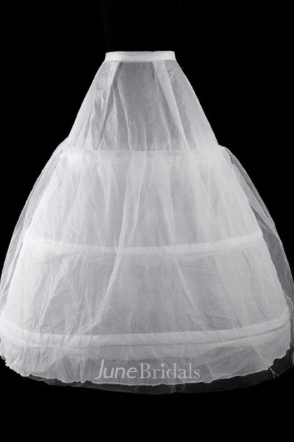 New Wedding Petticoats with 3 Steel Rims Plus Yarn Straps Waist Skirt Lined with Super Poncho Dress Skirt