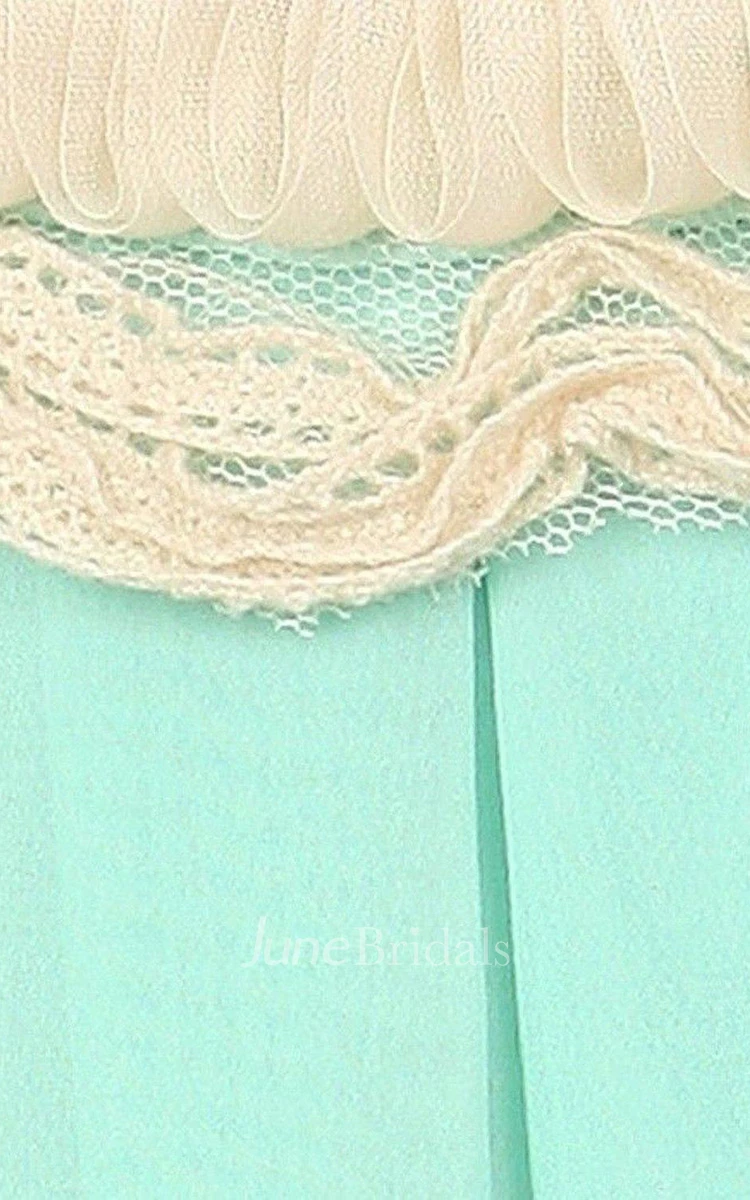 Sleeveless A-line High-low Pleated Dress With Bow