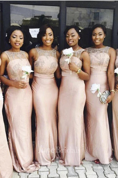 Sleeveless Long Chiffon Dress with Illusion and Lace